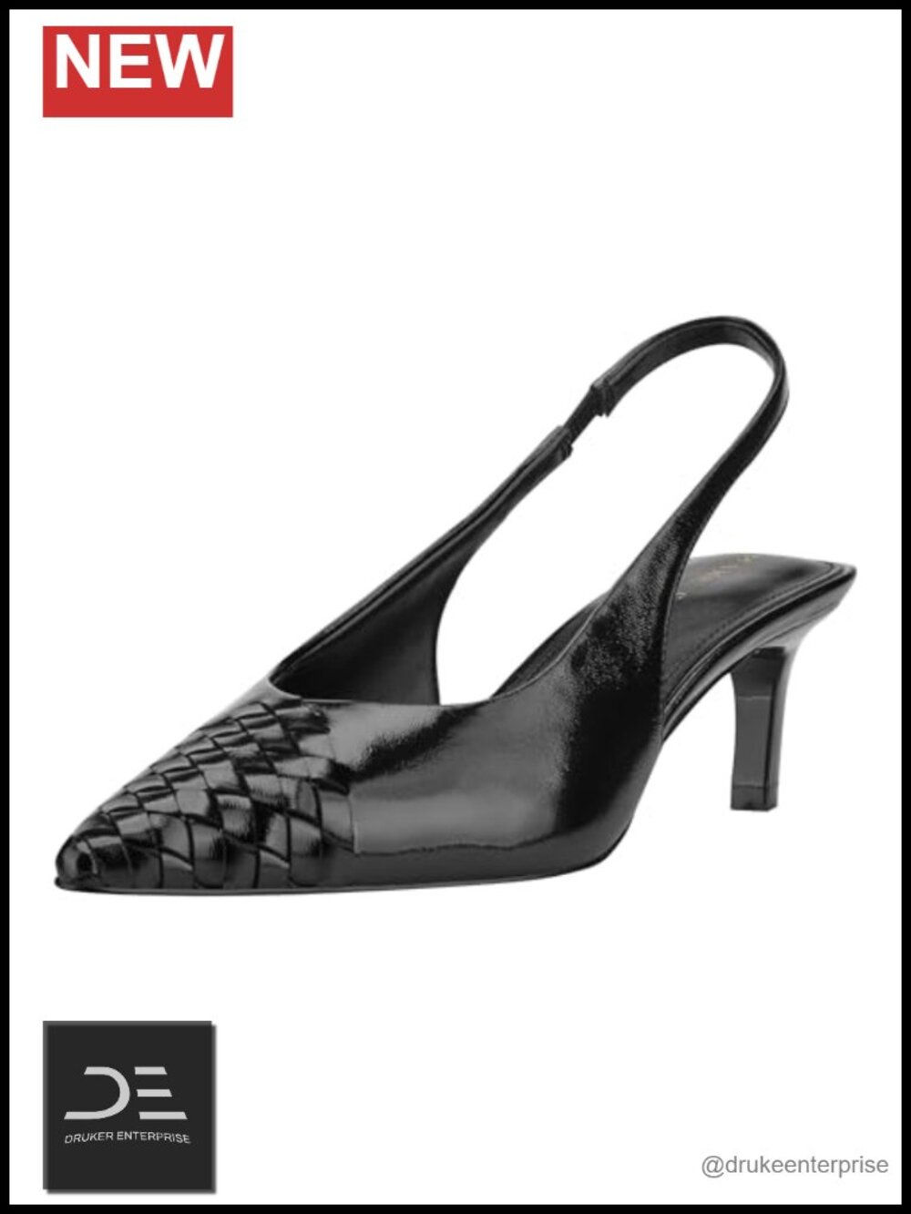 Women's Slingback Kitten Heel Pumps - Leather Pointed Toe Dress Shoes